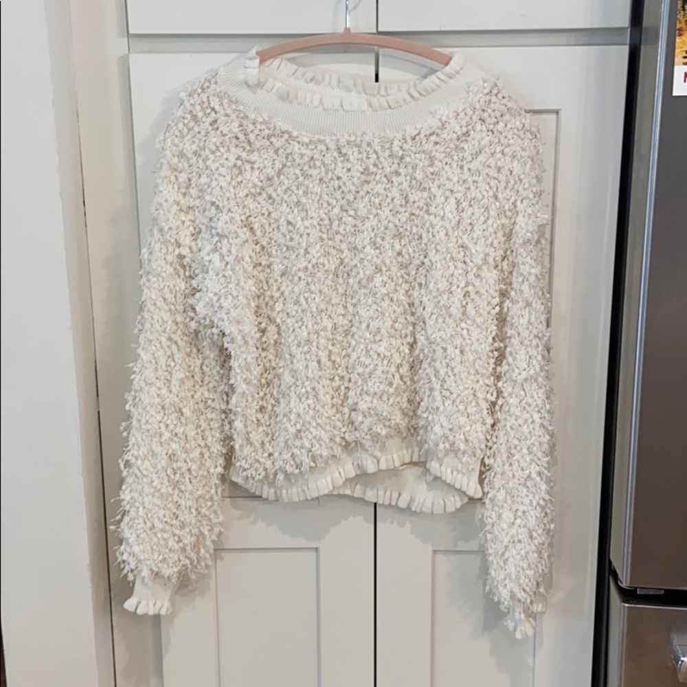 White cozy sweater